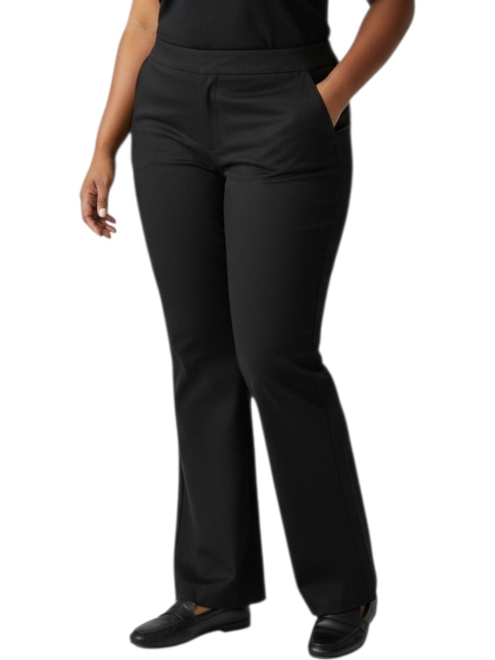 Lane Bryant Black Career Dress Pants Cropped Ankle Office Wear